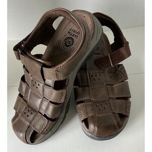 Earth Spirit Mens Fisherman Sandals Brown Gelron Cushion Size 7 MNES29ER021